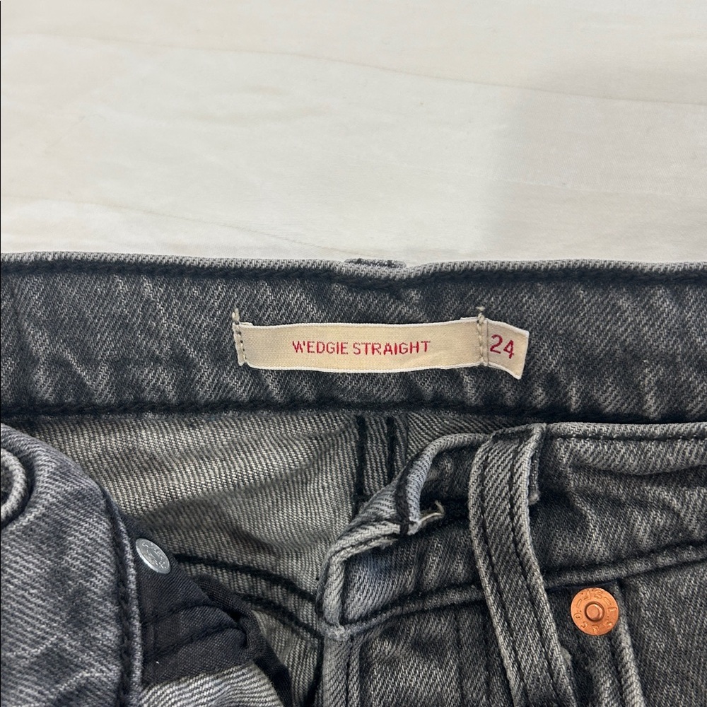 Levi's Gray Denim Wedgie Straight Jeans